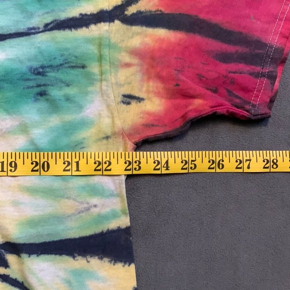 DOM Mens Tie Dye Pawsitive Vibes Reggae Cat Graphic T-Shirt Size XL - Picture 5 of 6